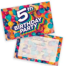 stuff4-5th-birthday-party-invitations-kids-rainbow-balloons-36-pack-005