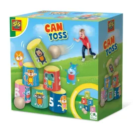 ses-creative-02311-can-toss-colourful-cans-with-wooden-balls-agility