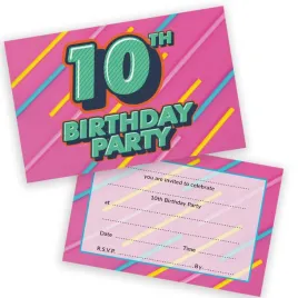 stuff4-10th-birthday-party-invitations-kids-funky-colours-36-pack