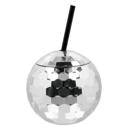 boland-disco-ball-cup-with-straw-550-ml-drinking-silver-standard-size