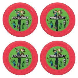 procos-minecraft-party-plates-pack-of-4-multicoloured-21-cm