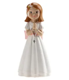 dekora-first-communion-cake-topper-figure-girl-with-rosary-16-cm-pink