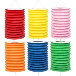 boland-plain-paper-lanterns-pack-of-12-6-assorted-colours-pull-13-cm