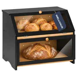chlebak-bambusowy-dwupoziomowy-pojemnik-na-pieczywo-czarny-wellhaus-skrzynka-do-przechowywania-bulek-i-bochenkow-39-x-24-cm