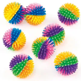 baker-ross-et402-rainbow-spiky-bouncy-balls-rubber-jet-assorted-8-pack