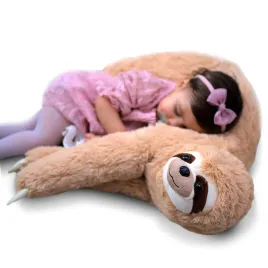 mikamax-sloth-pillow-xl-teddy-plushie-light-brown-white-90-x60-cm