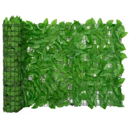 parawan-balkonowy-zielone-liscie-300x75-cm