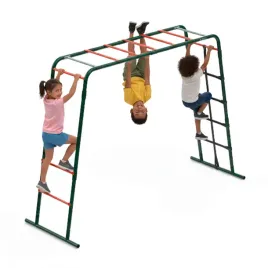 plum-play-metal-monkey-bars-climbing-frame-with-stippled-forest-green