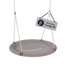 hudora-lounge-90-nest-swing-sand-textilene-90-cm