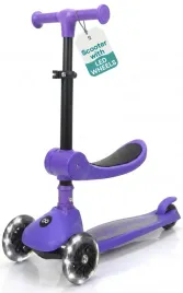 serenelife-kids-scooter-for-ages-37-3-wheel-kick-with-purple-one-size