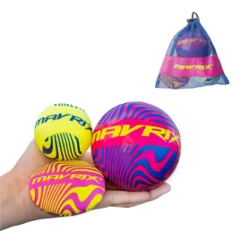 mavrix-3-in-1-water-skipping-ball-set-beach-pool-neon-yellow-green