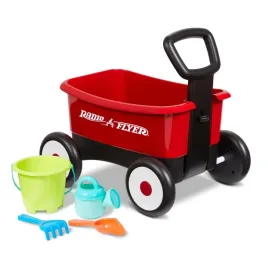 radio-flyer-push-pull-walker-wagon-with-garden-tools-ages-1-4-red-one-size