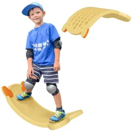 aiyaplay-balance-board-kids-wobble-toddler-curved-yellow-one-size