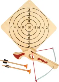 childrens-wooden-toy-crossbow-with-3-arrows-maple-ca-33-x-32-x-12-cm