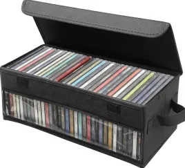 pudelko-na-plyty-cd-36x16x14cm-organizer-etui-czarny-z-pokrywka-skladane-kasetka-schowek-przechowywanie-krazkow-kompaktowych