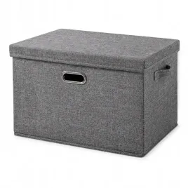 pudelko-do-przechowywania-z-pokrywa-pojemnik-organizer-do-szafy-503531-cm-kosz-na-ubrania-tkanina-tworzywo-sztuczne-55-l-szary