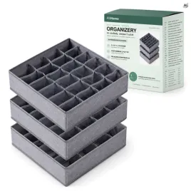 organizer-pudelko-do-szuflady-szafy-na-skarpetki-bielizne-zestaw-3-sztuk-pojemnik-na-odziez-sortowanie-ubran-szary-32x32x10-cm