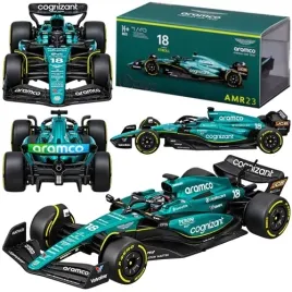 bburago-bolid-f1-aston-martin-aramco-amr23-lance-stroll-kolekcjonerski-1-43