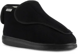 dr-orto-damskie-buty-ortopedyczne-zdrowotne-szerokie-na-rzepy-r-38-polbuty-tekstylne-czarne-wkladka-24-cm-obcas-3-cm