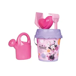 smoby-minnie-filled-bucket-watering-can-sieve-rake-shovel-sand