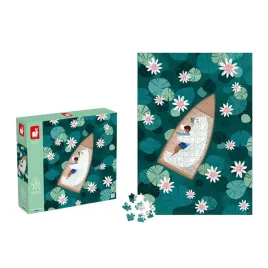 janod-500-piece-puzzle-water-lilies-suitable-for-green-500-pieces