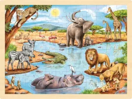 goki-african-savannah-puzzle-96-robust-woodenvibrant-shades-of-brown-oran