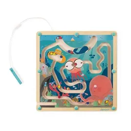 janod-magnetic-wood-ocean-ball-maze-teaches-fine-motor-skills-learning