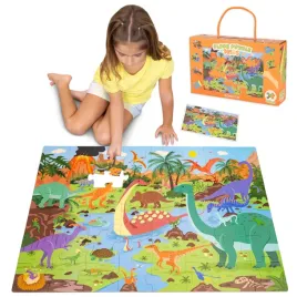 bonnyco-giant-floor-puzzle-of-dinosaurs-withgreen-brown-orange-48-pieza
