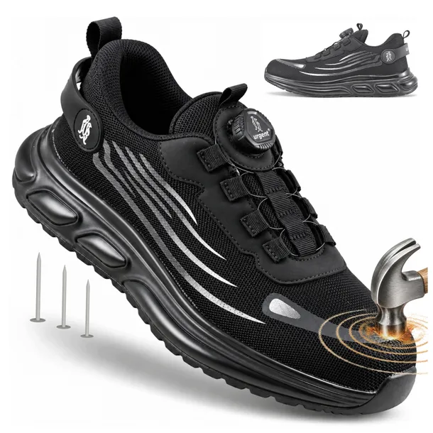 Buty robocze S3 męskie Sneakersy Sportowe BOA z Noskiem Antyprzebiciowe 42