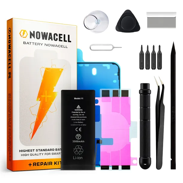 Bateria do iPhone 11 Większa Pojemność 3500 mAh Zestaw NOWACELL