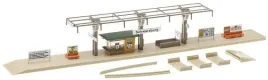 faller-model-building-kit-ho-scale-glass-covered-platform-with-kiosk