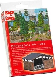 busch-1584-open-stable-ho-structure-scale-model