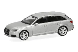 herpa-car-model-audi-a4-avant-ice-silver-on-a-scale-of-1-87-plastic