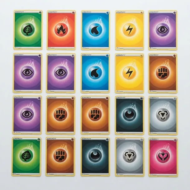 Karty Pokémon TCG Zestaw 20 Sztuk BOX Karty Energii (Mix / Mix Typów)