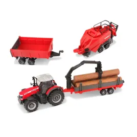 bburago-die-cast-massey-ferguson-8740s-farm-tractor-with-3-trailers-10-cm