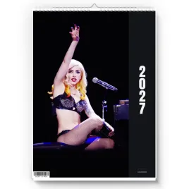 kalendarz-scienny-2027-lady-gaga-a4-zaznaczone-swieta-imieniny