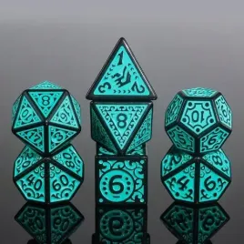 epic-forge-set-of-7-dice-in-box-magic-flame-teal