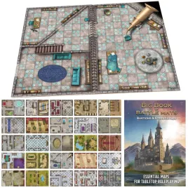 big-book-of-battle-mats-bastions-strongholdsblue-and-white-12-inches-x-12