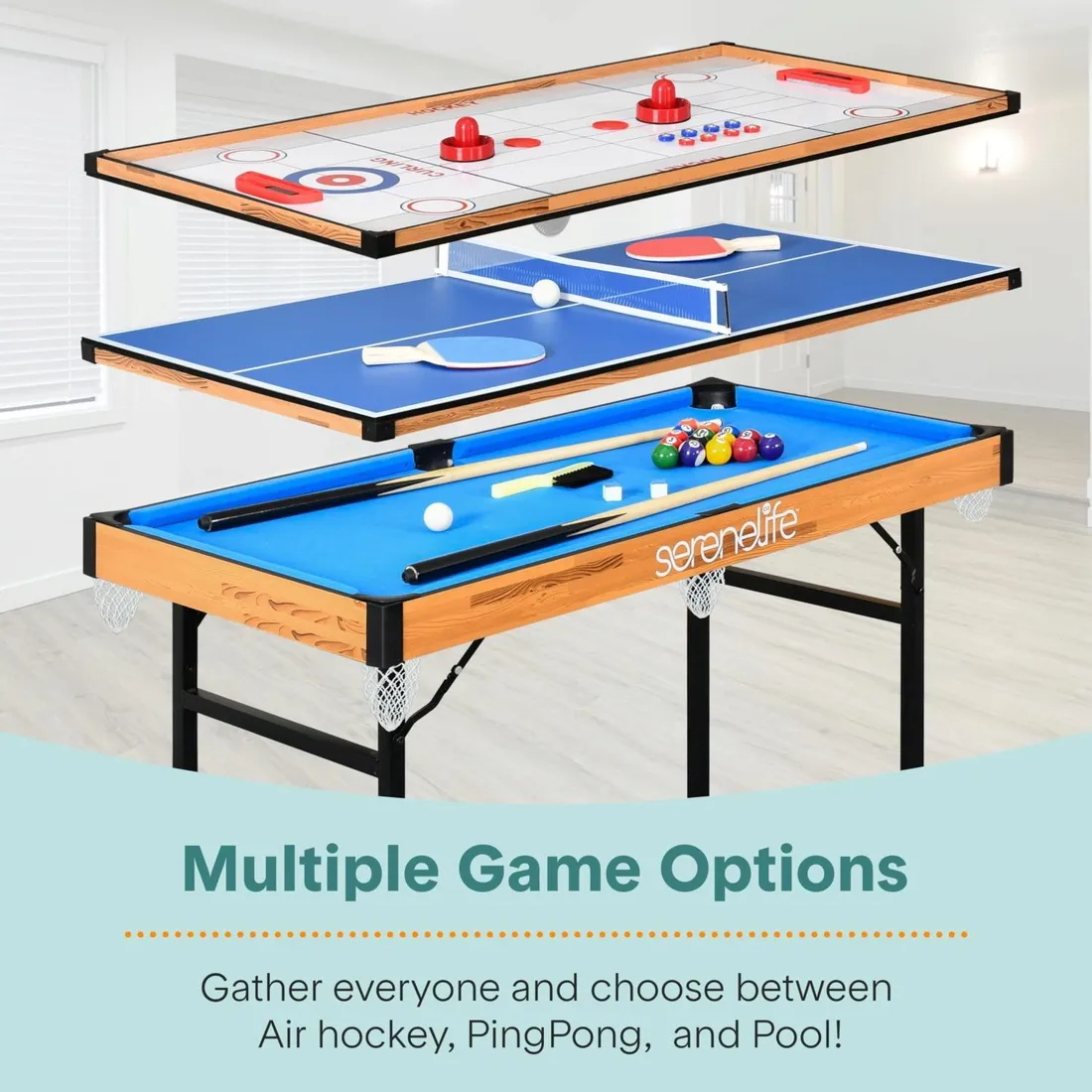serenelife-4-in-1-multi-games-table-folding-multi-color-basic