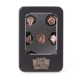 epic-forge-set-of-7-metal-dice-14mm-metal-box-glazed-bronze