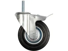 kolko-skretne-200mm-z-czarna-guma-hamulcem-i-trzpieniem-gwintowanym-lozyskowane
