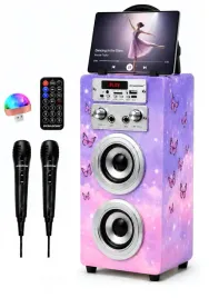 dynasonic-karaoke-machine-with-2-microphones-portable-bluetooth-purple