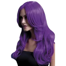 smiffys-fever-khloe-wig-neon-purple-adults-long-wavy-56cm-22in-one-size