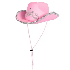 boland-childs-pink-glimmer-cowgirl-hat-western-fancy-dress-56-57-cm