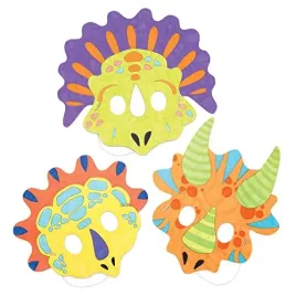 baker-ross-aw581-dinosaur-colour-in-masks-pack-of-8-white