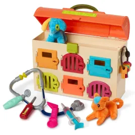 b-toys-critter-clinic-vet-set-portable-lock-and-multi-color-child-size