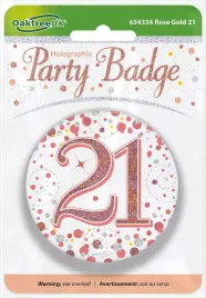 oaktree-3-badge-21th-birthday-sparkling-fizz-rose-gold-6mm-x-75mm-x