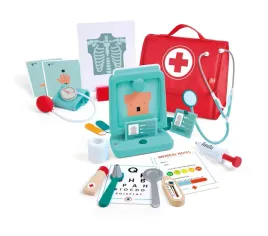 hape-little-doctors-medical-set-realistic-doctor-turquoise-kindergrootte