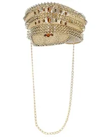 smiffys-fever-deluxe-sequin-studded-captains-hat-gold-with-chain-fever