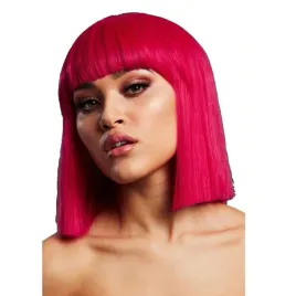 smiffys-fever-lola-wig-magenta-pink-blunt-cut-bob-with-fringe-one-size